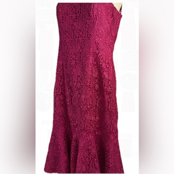 Eliza J Magenta Lace Sleeveless Sheath Dress (Size 4) - Picture 7 of 14